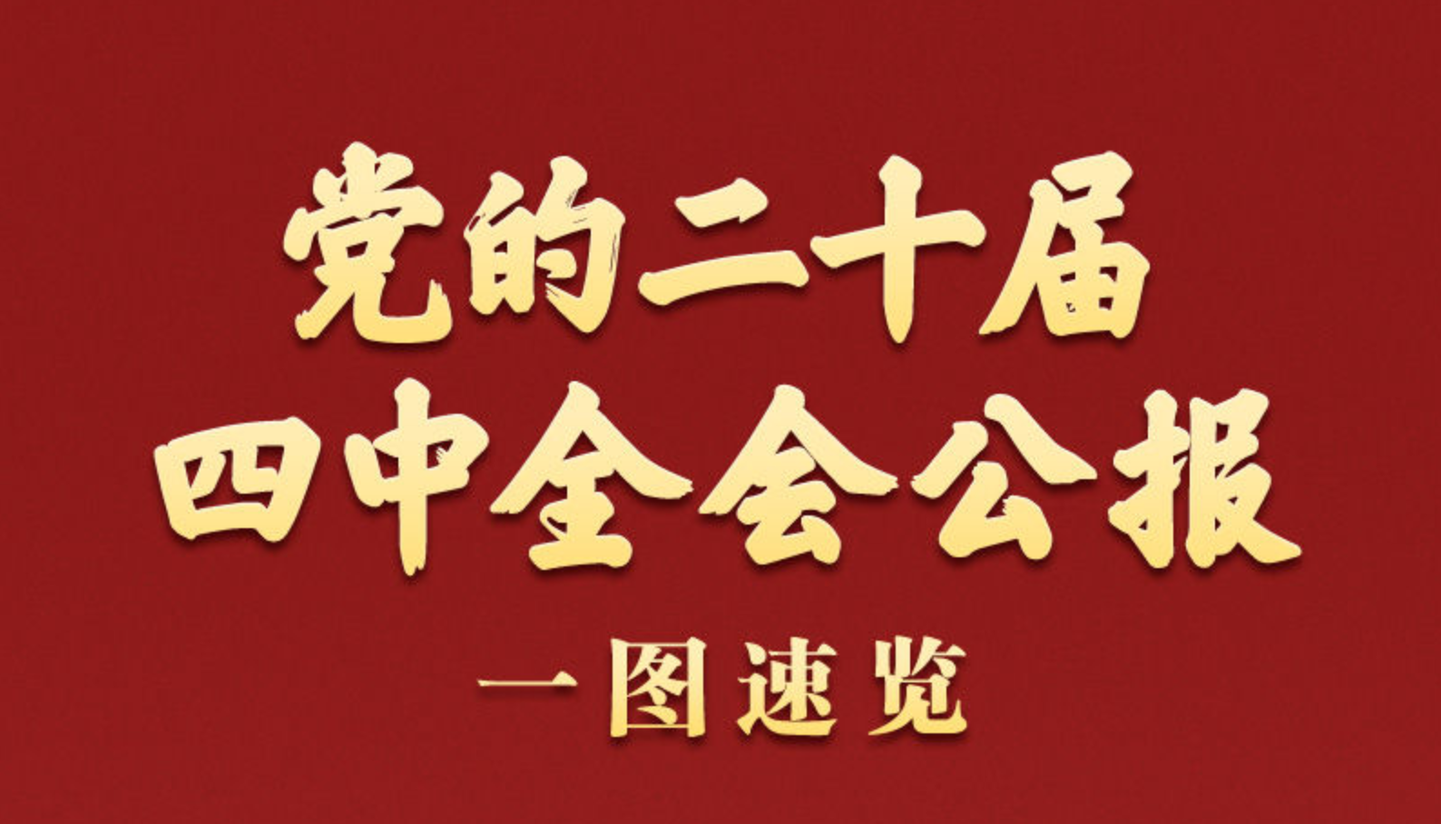 党的二十届四中全会公报一图速览